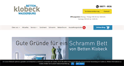 Desktop Screenshot of betten-klobeck.de