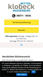 Mobile Screenshot of betten-klobeck.de